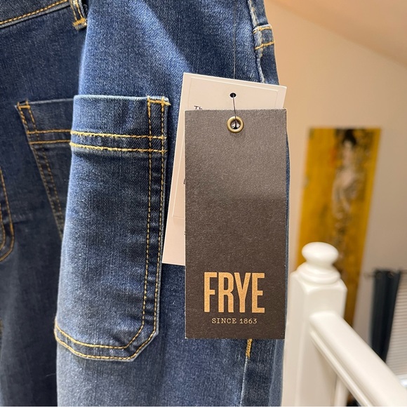🔥NWT🔥 FRYE Crop Wide Leg Raw Hem Jeans - Picture 7 of 9